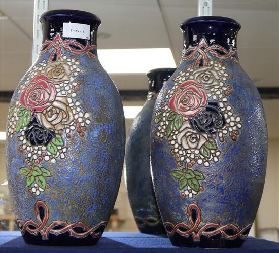 A pair of amphora-style vases